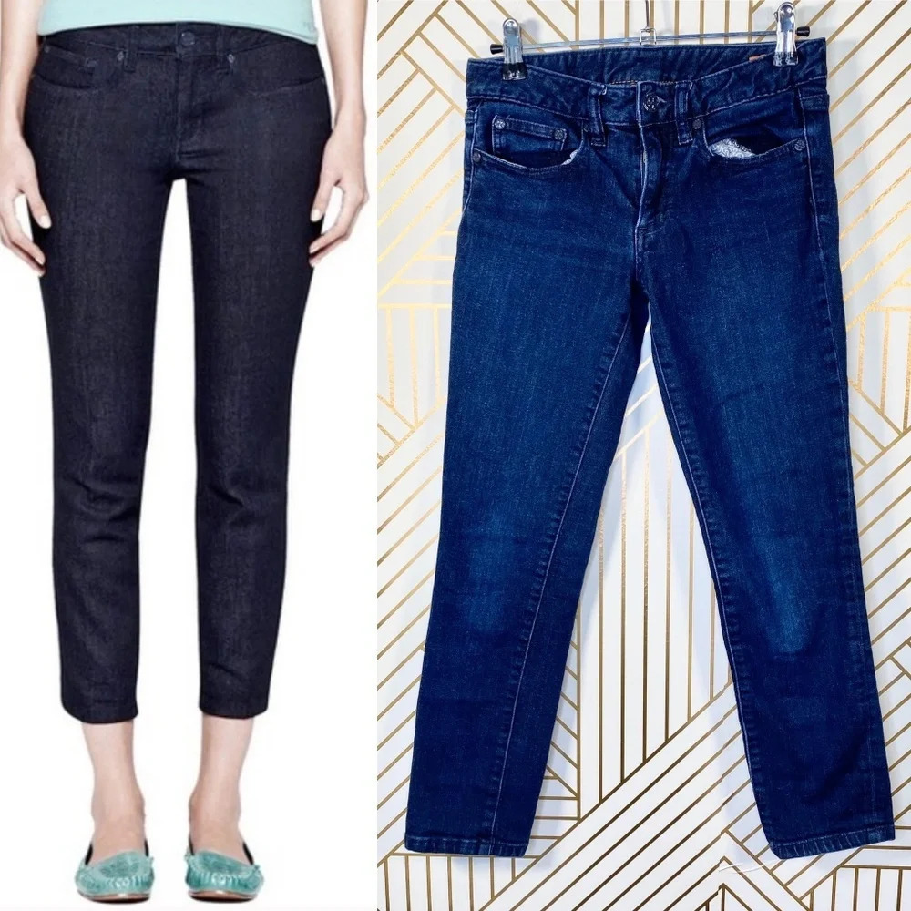 Tory Burch Cropped Skinny Jeans in Medium Wash